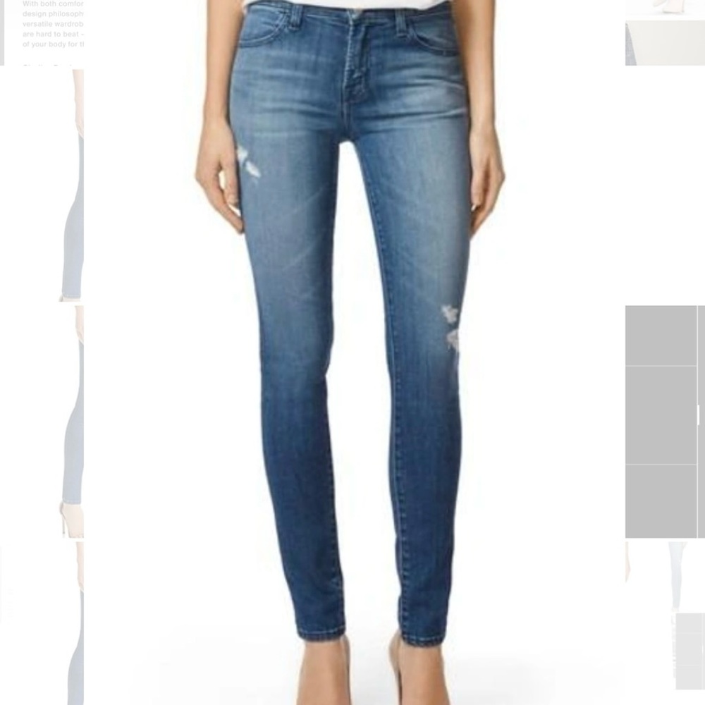 J Brand 620 MID RISE SUPER SKINNY JEANS IN MYSTIC, SZ 27, nwt, paige